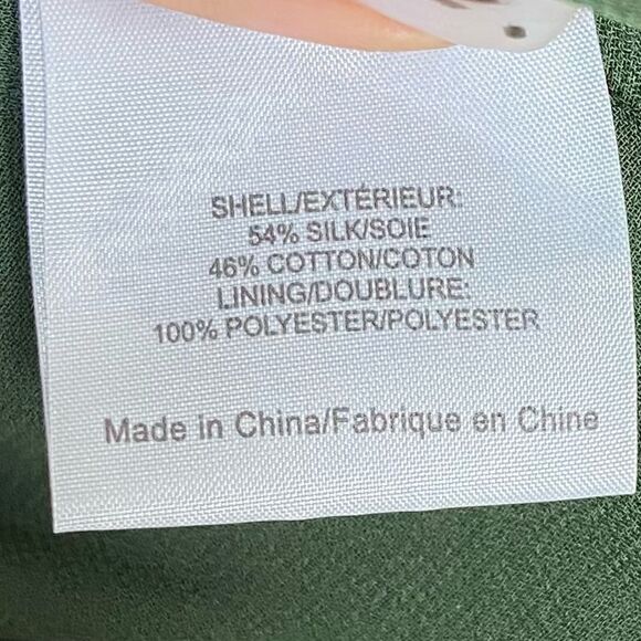 Tory Burch Silk Green Top Blouse Сrystallized Size 2 - Picture 10 of 11